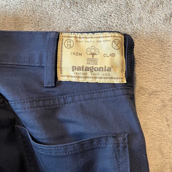 Patagonia Mens Performance Twill Straight Jeans Navy Blue Organic Cotton 28 X 32 - Picture 6 of 7